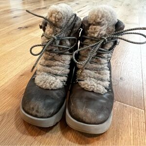 Ugg Shearling Lace-Up Boots